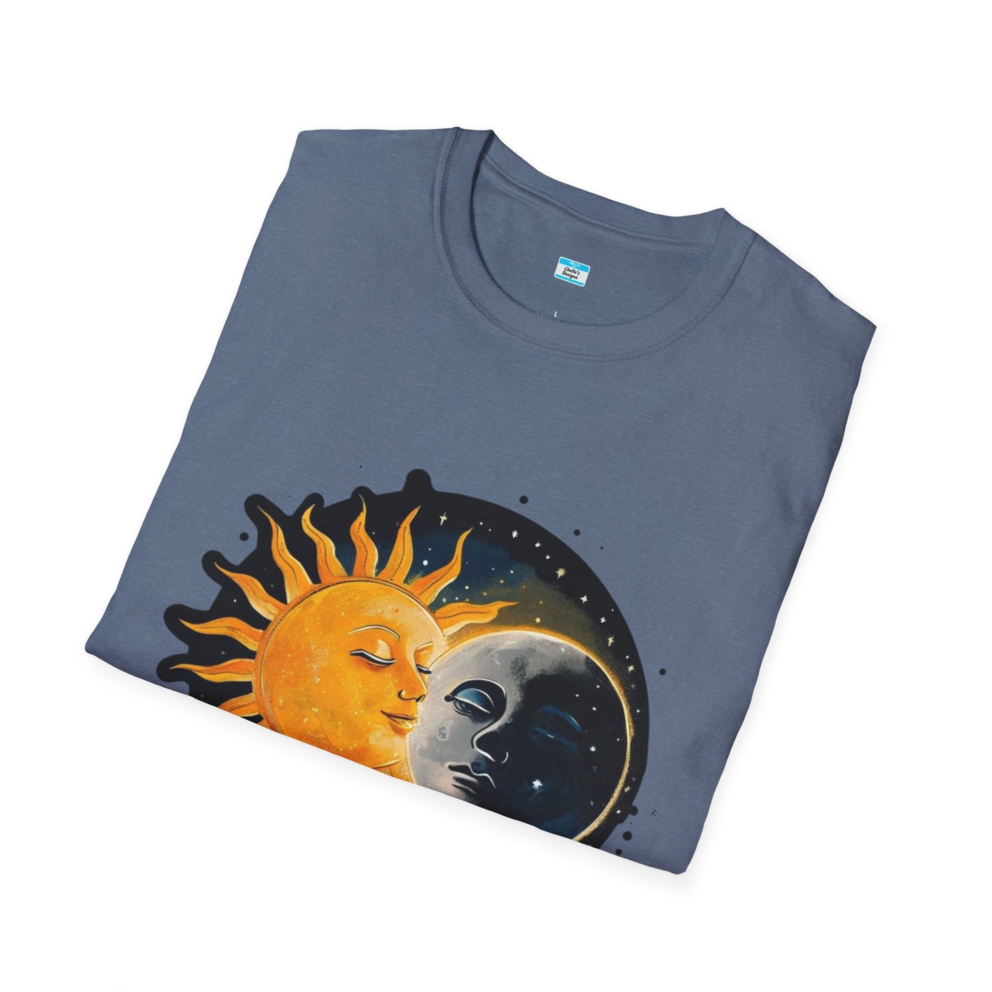Lunar Kiss T-Shirt β Romantic Sun and Moon Celestial Graphic Tee