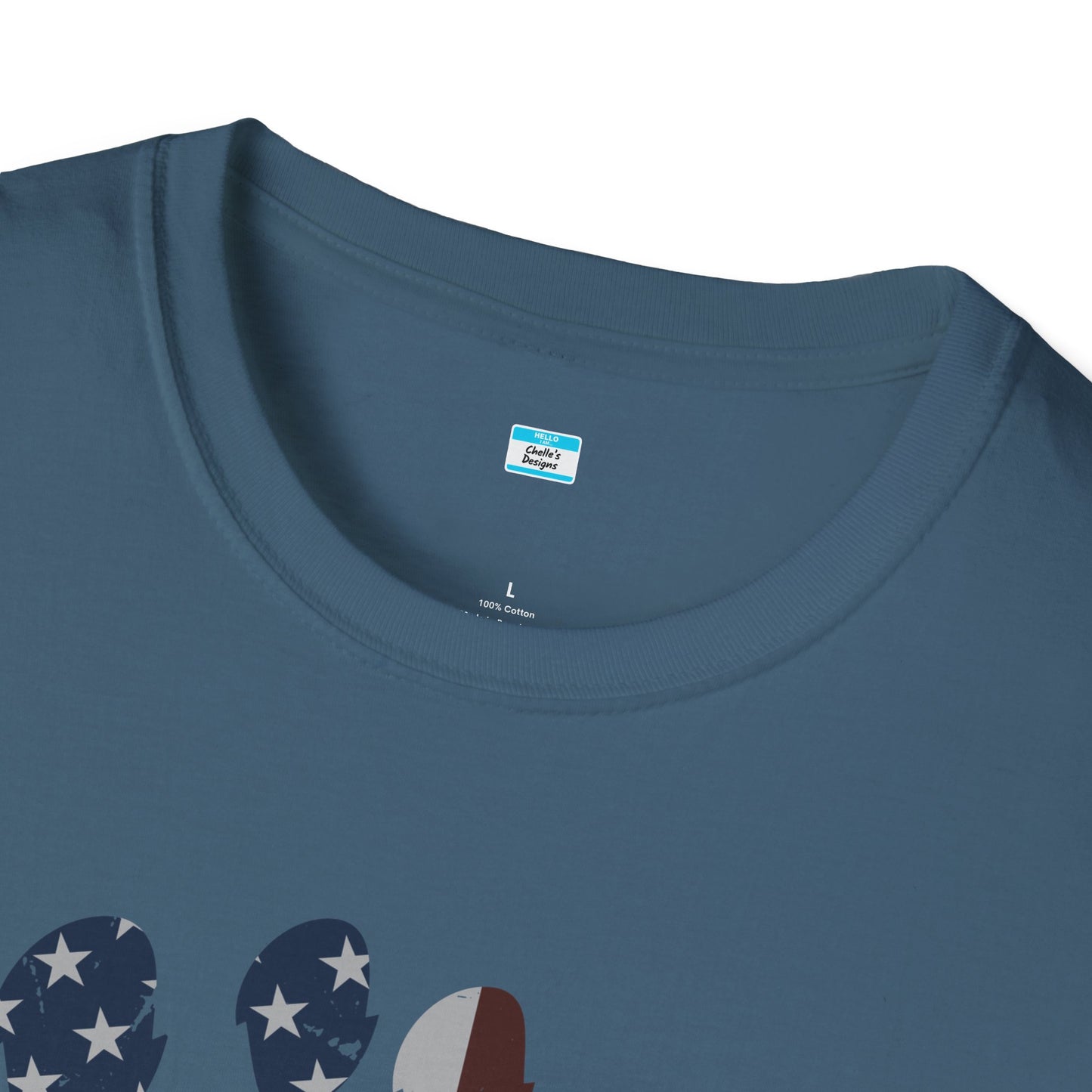 Patriotic Bigfoot Footprint T-Shirt, American Flag Sasquatch USA Tee
