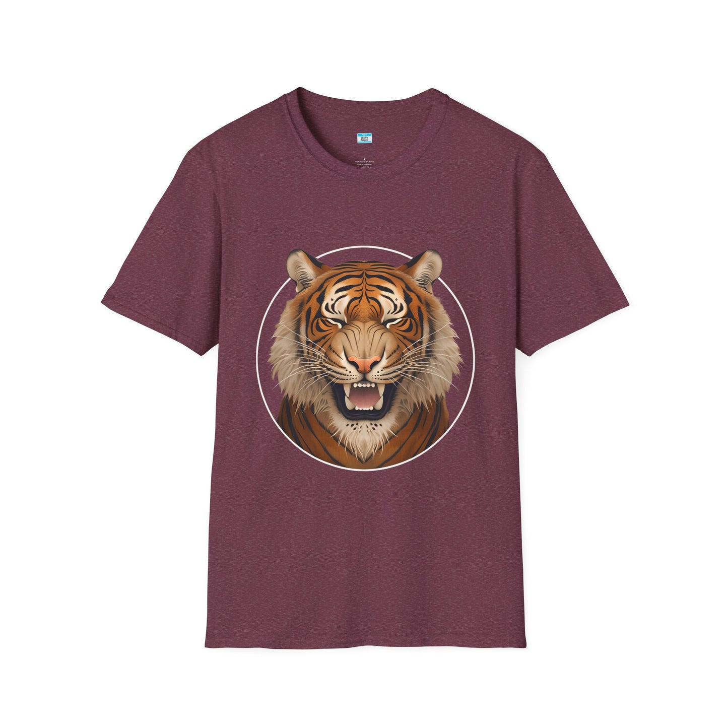 Roaring Tiger Face Graphic T-Shirt – Bold Wild Jungle Animal Tee for Men & Women