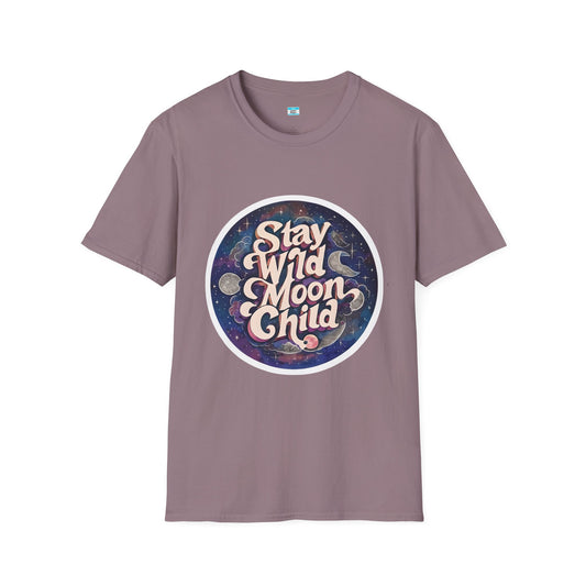 Stay Wild Moon Child T-Shirt – Boho Retro Celestial Graphic Tee