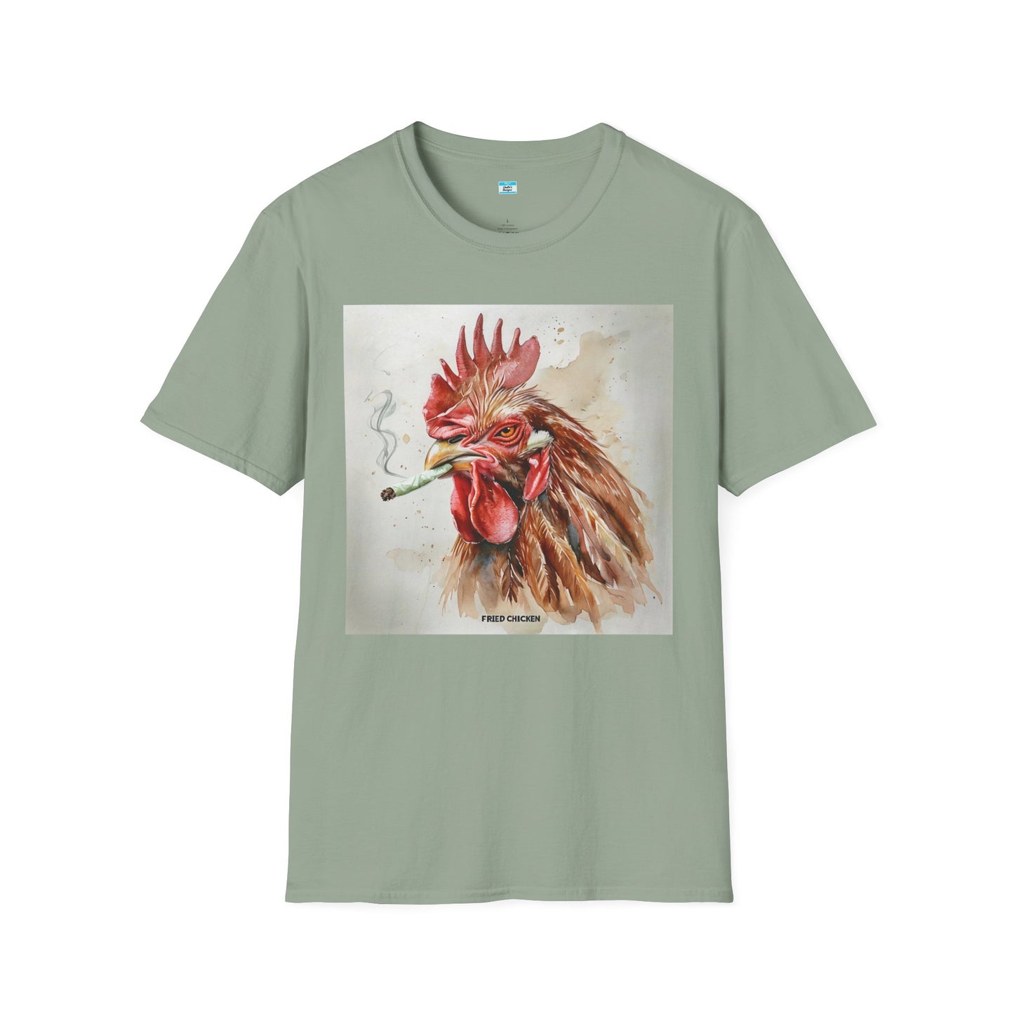 Funny Smoking Rooster T-Shirt – Fried Chicken Graphic Tee, Farm Animal Humor Shirt, Cannabis, Hemp Humor