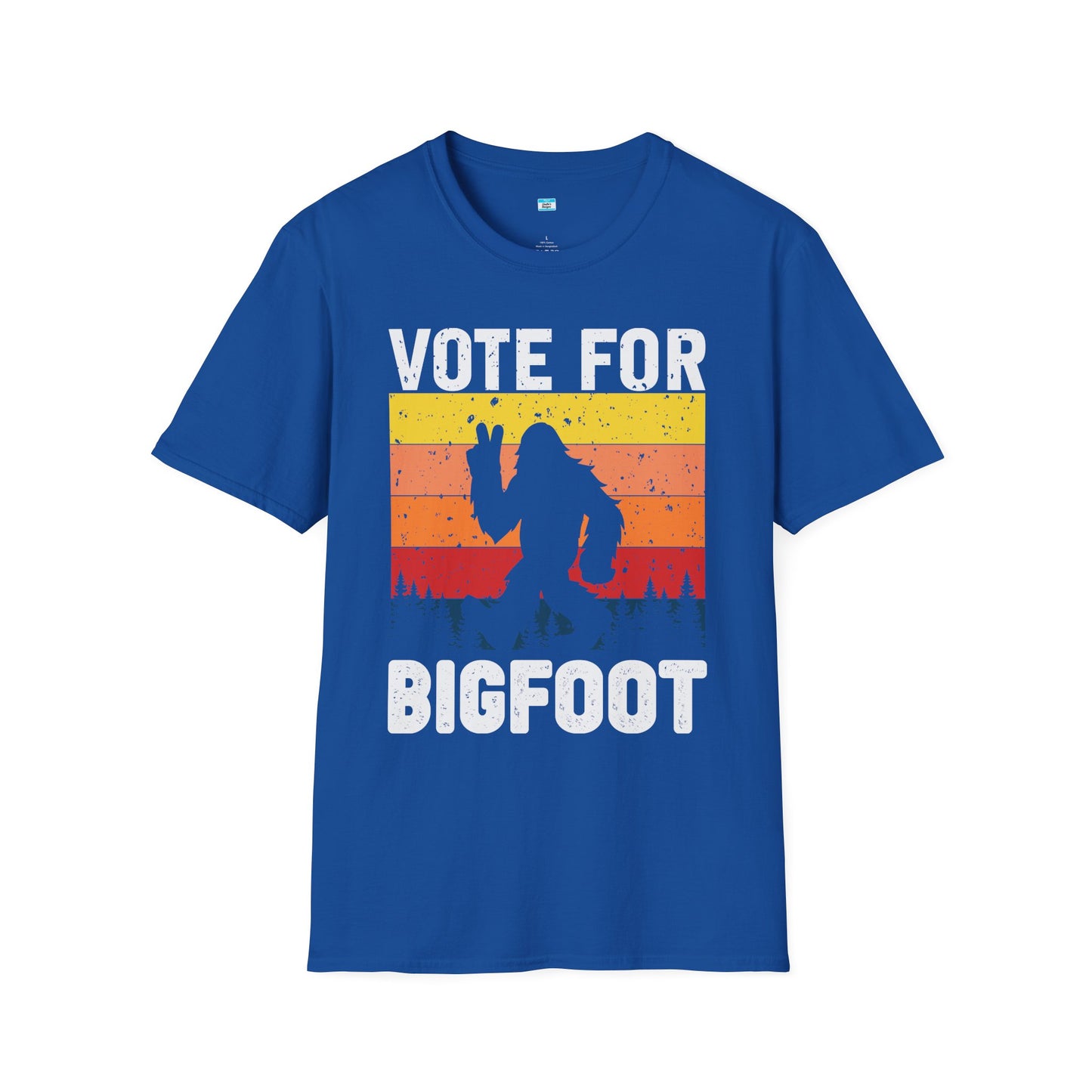 Vote for Bigfoot T-Shirt β Funny Retro Sasquatch Election Humor Tee
