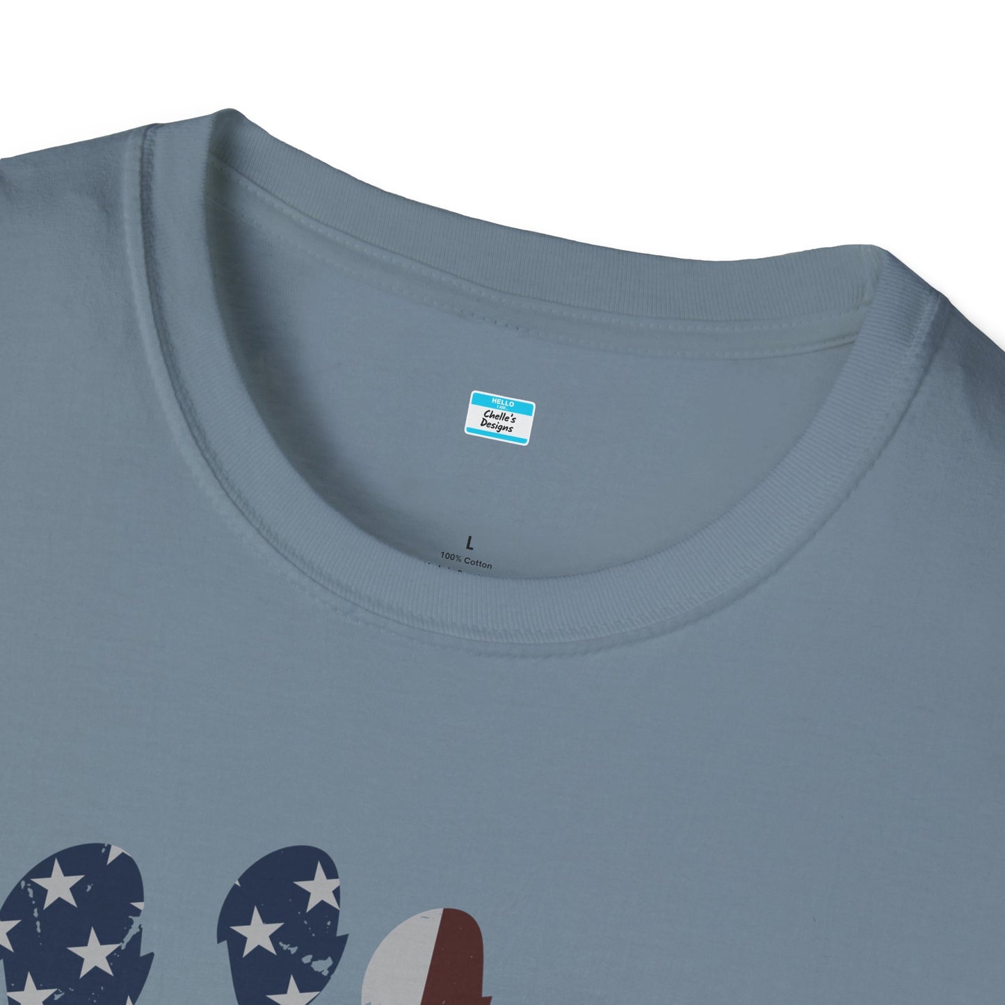 Patriotic Bigfoot Footprint T-Shirt, American Flag Sasquatch USA Tee