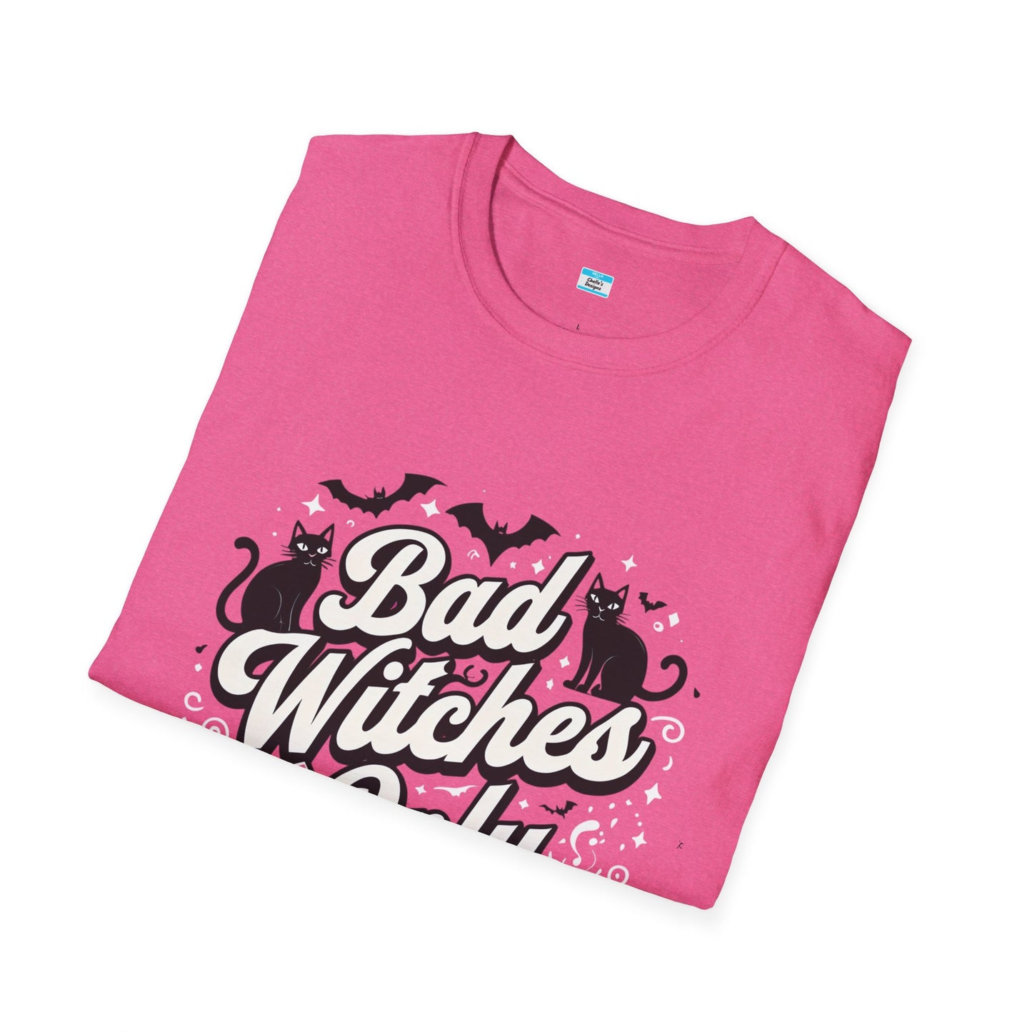 Bad Witches Only T-Shirt – Cute Pink Halloween Witch Graphic Tee