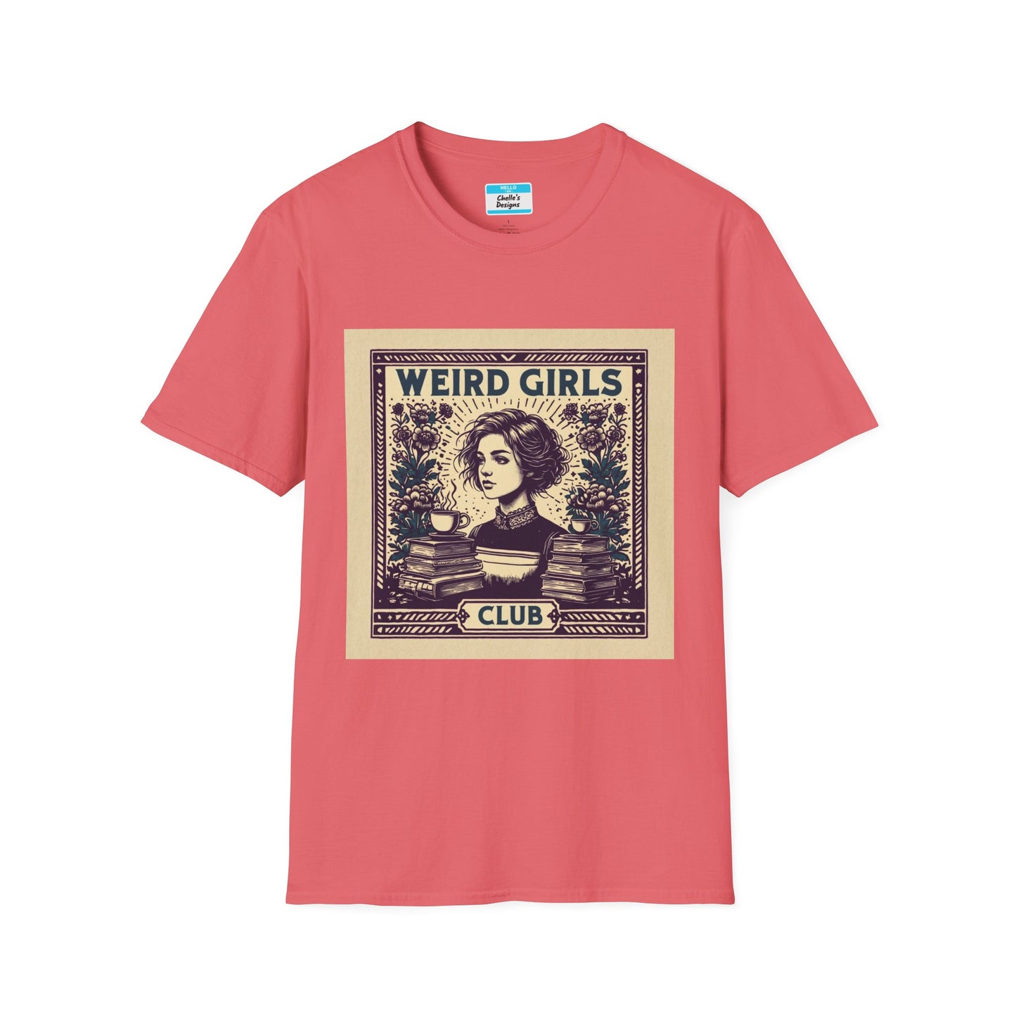 Weird Girls Club T-Shirt | Aesthetic Vintage Book Lover Graphic Tee for Women