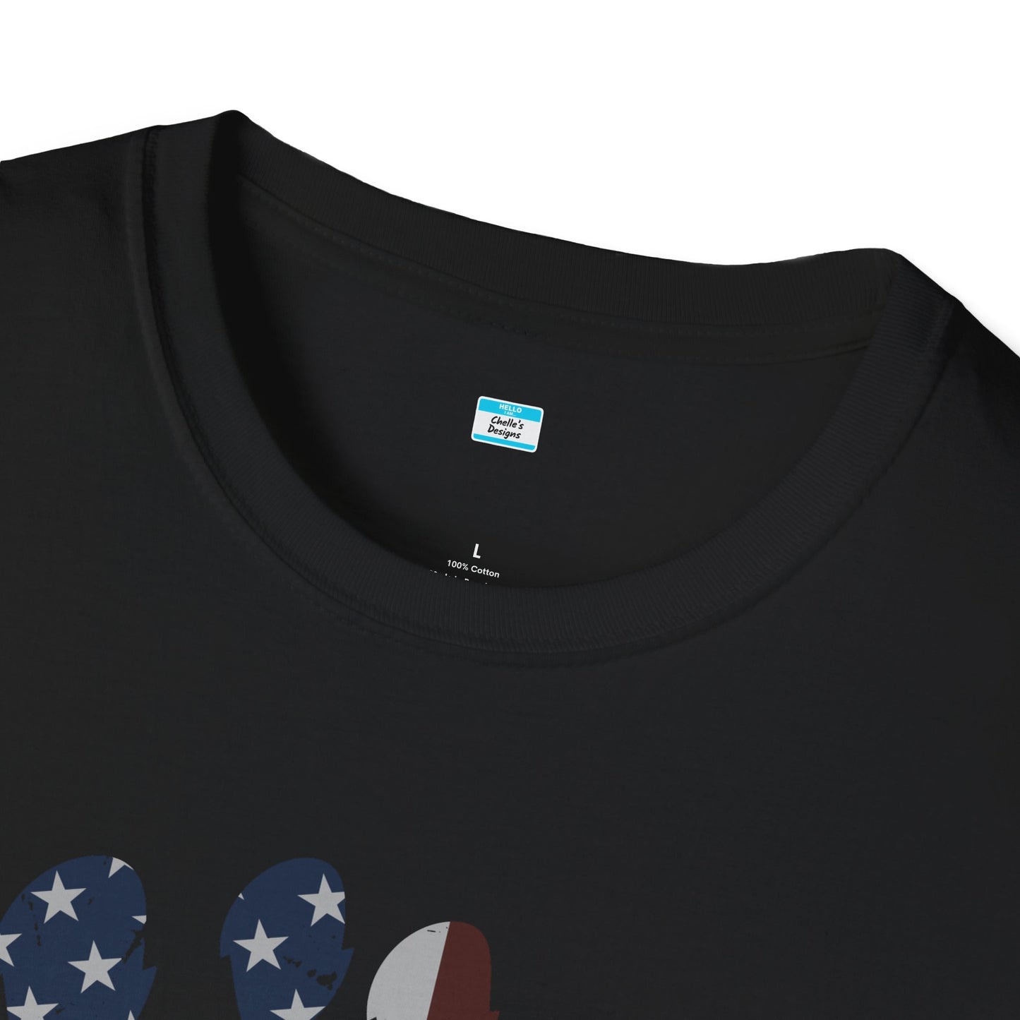 Patriotic Bigfoot Footprint T-Shirt, American Flag Sasquatch USA Tee