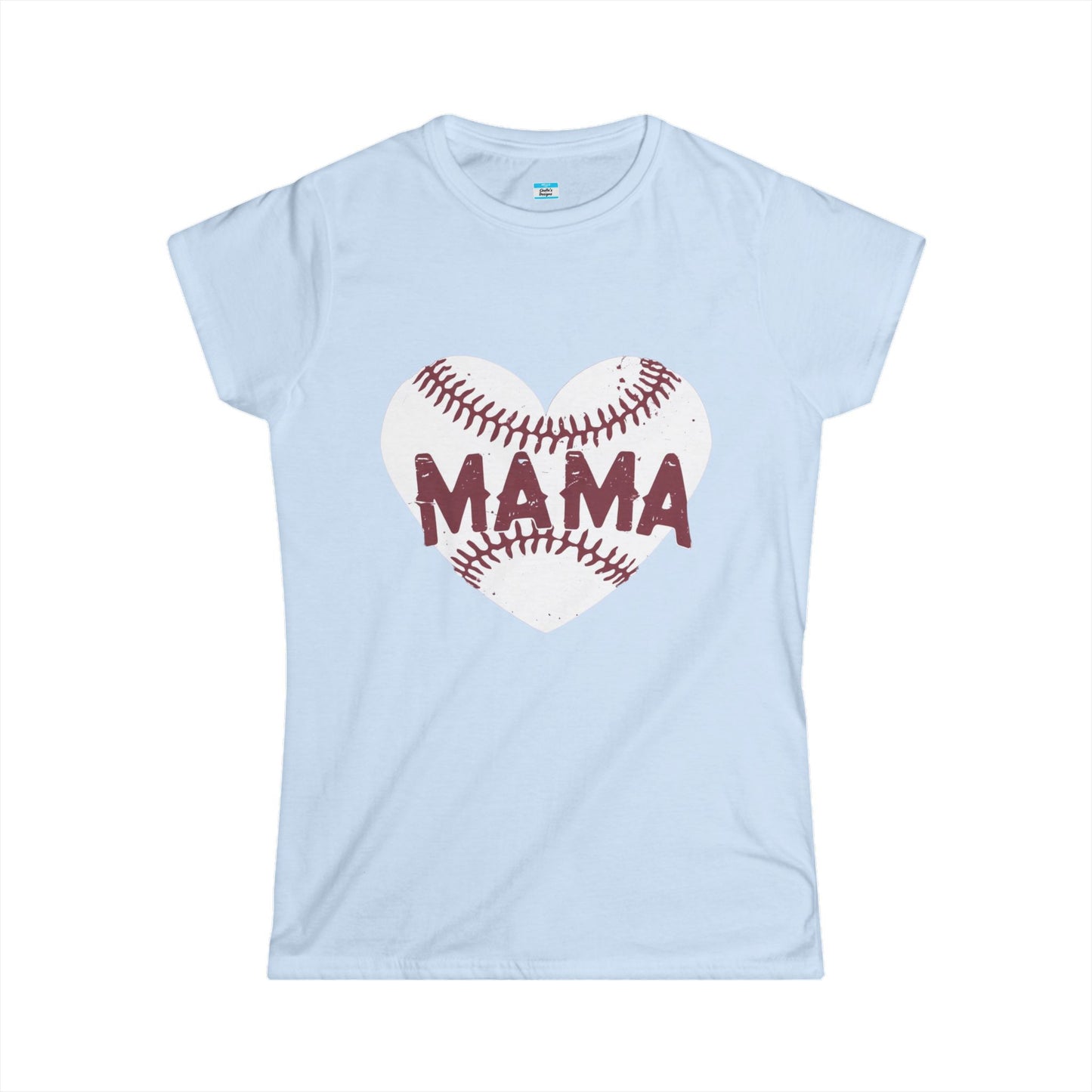 Baseball Mama T-Shirt β Heart Baseball Sports Mom Tee