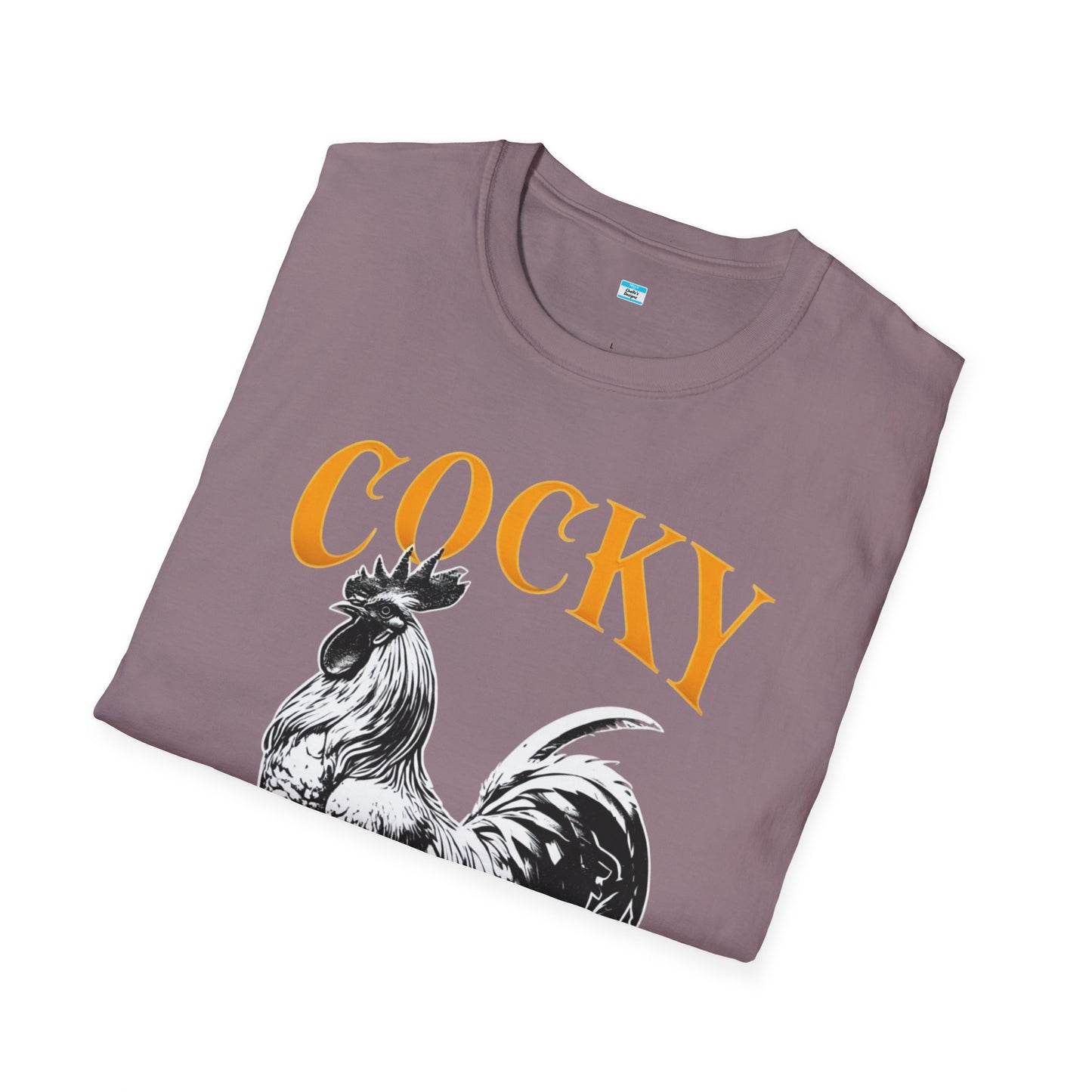 Cocky Rooster T-Shirt – Funny Farm Animal Graphic Tee, Bold Chicken Humor Shirt