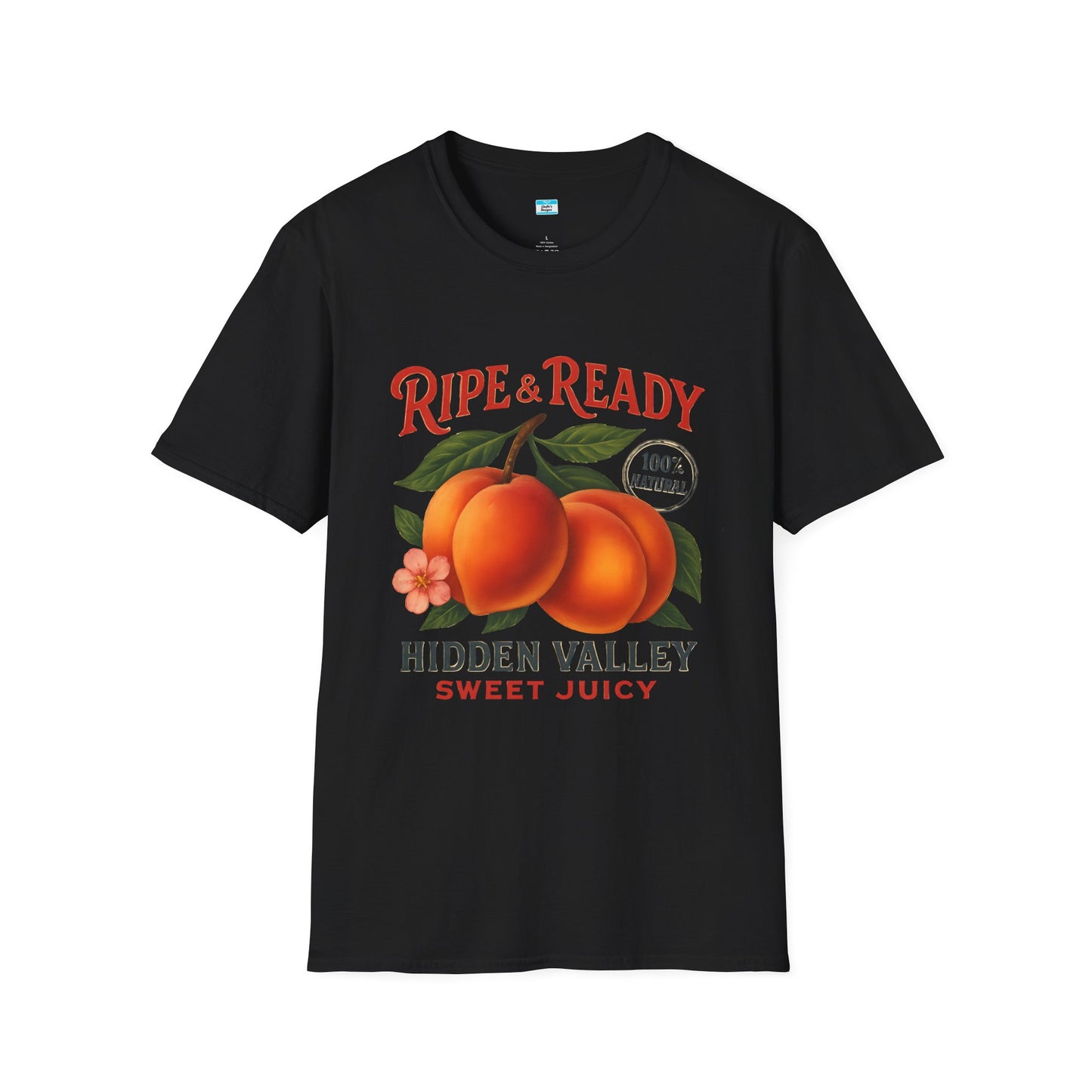 Ripe & Ready Peach T-Shirt β Hidden Valley Sweet Juicy Vintage Fruit Tee