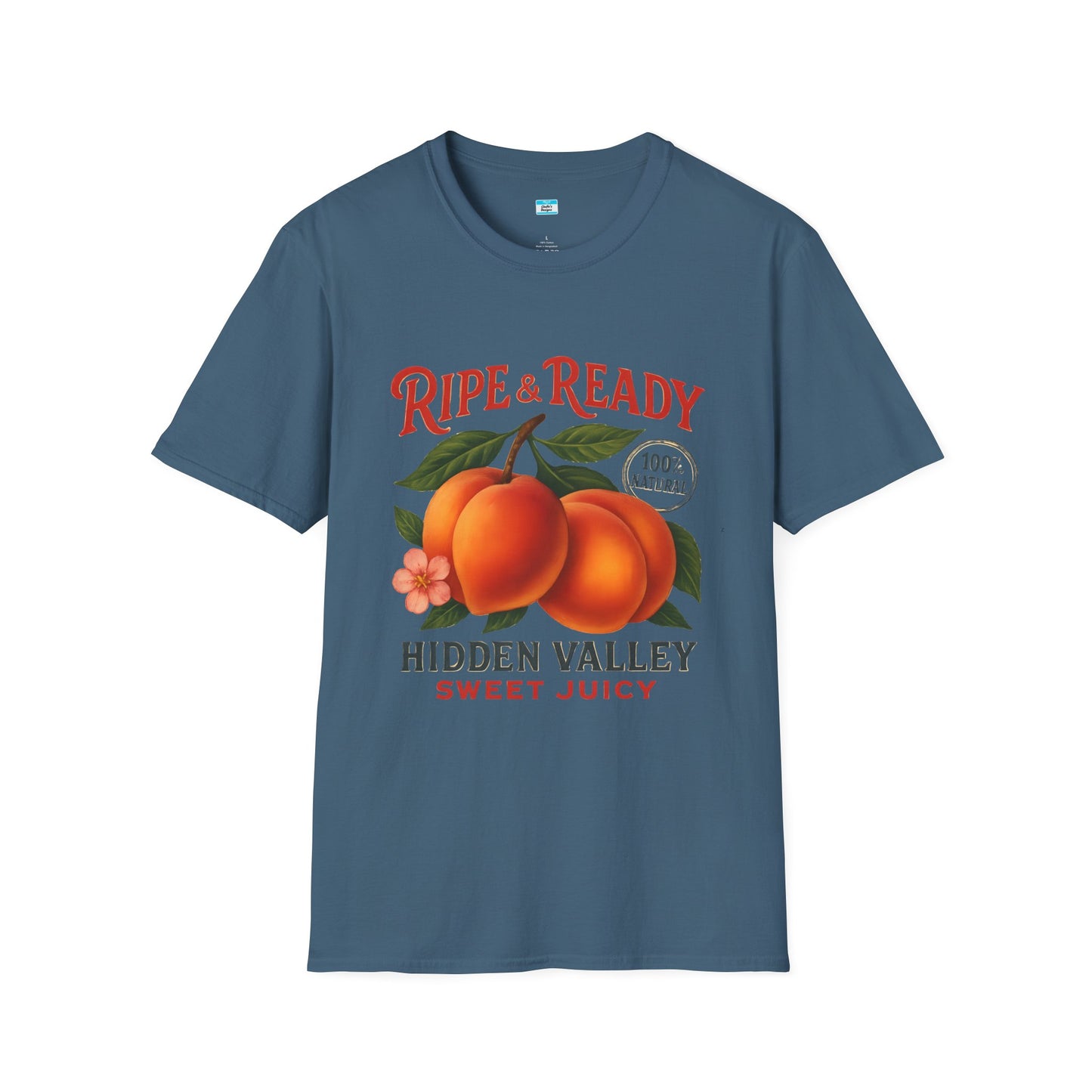 Ripe & Ready Peach T-Shirt β Hidden Valley Sweet Juicy Vintage Fruit Tee