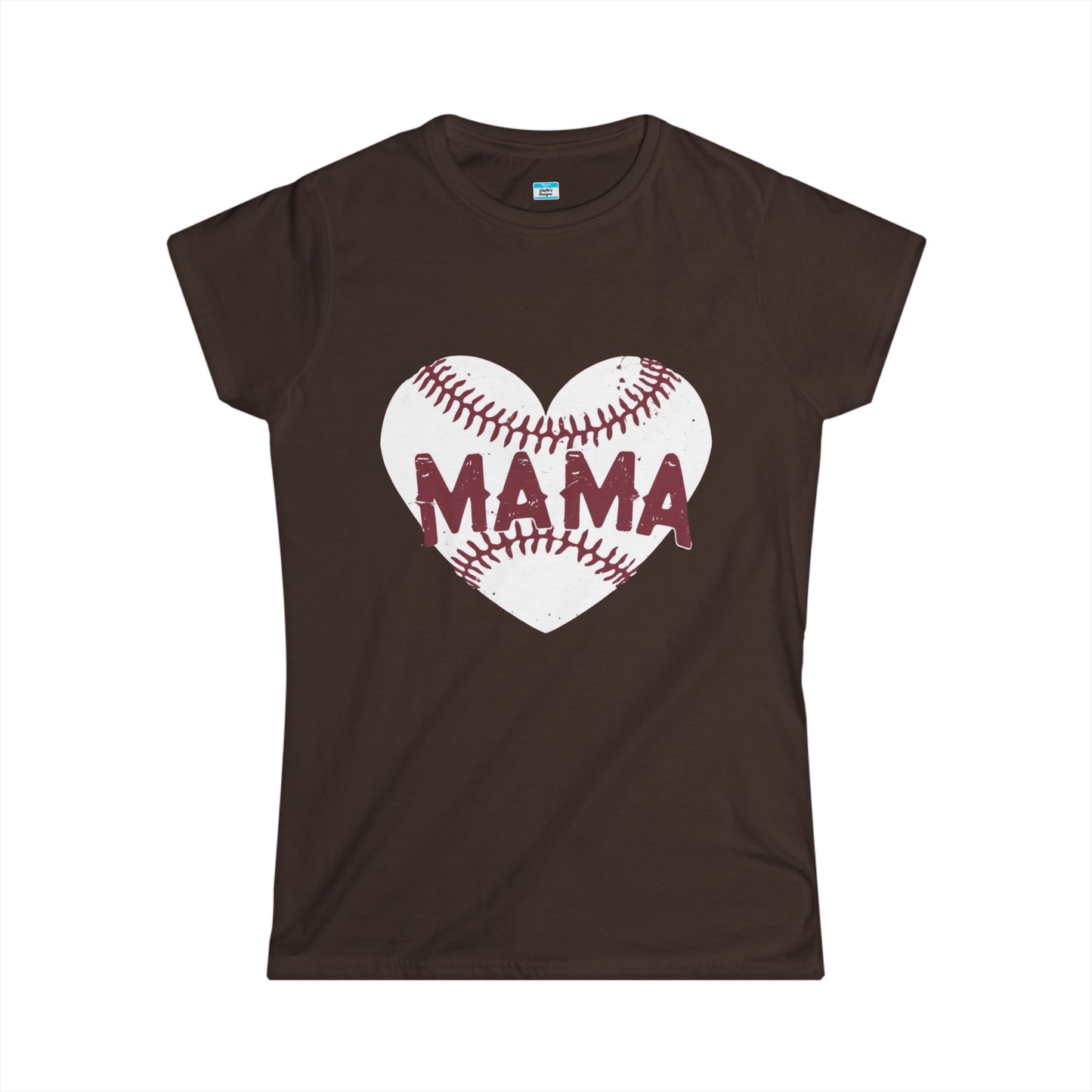 Baseball Mama T-Shirt β Heart Baseball Sports Mom Tee