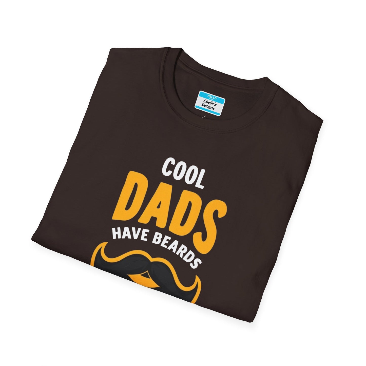 Cool Dads Have Black Beards T-Shirt | Funny Father’s Day Gift Beard Graphic Tee