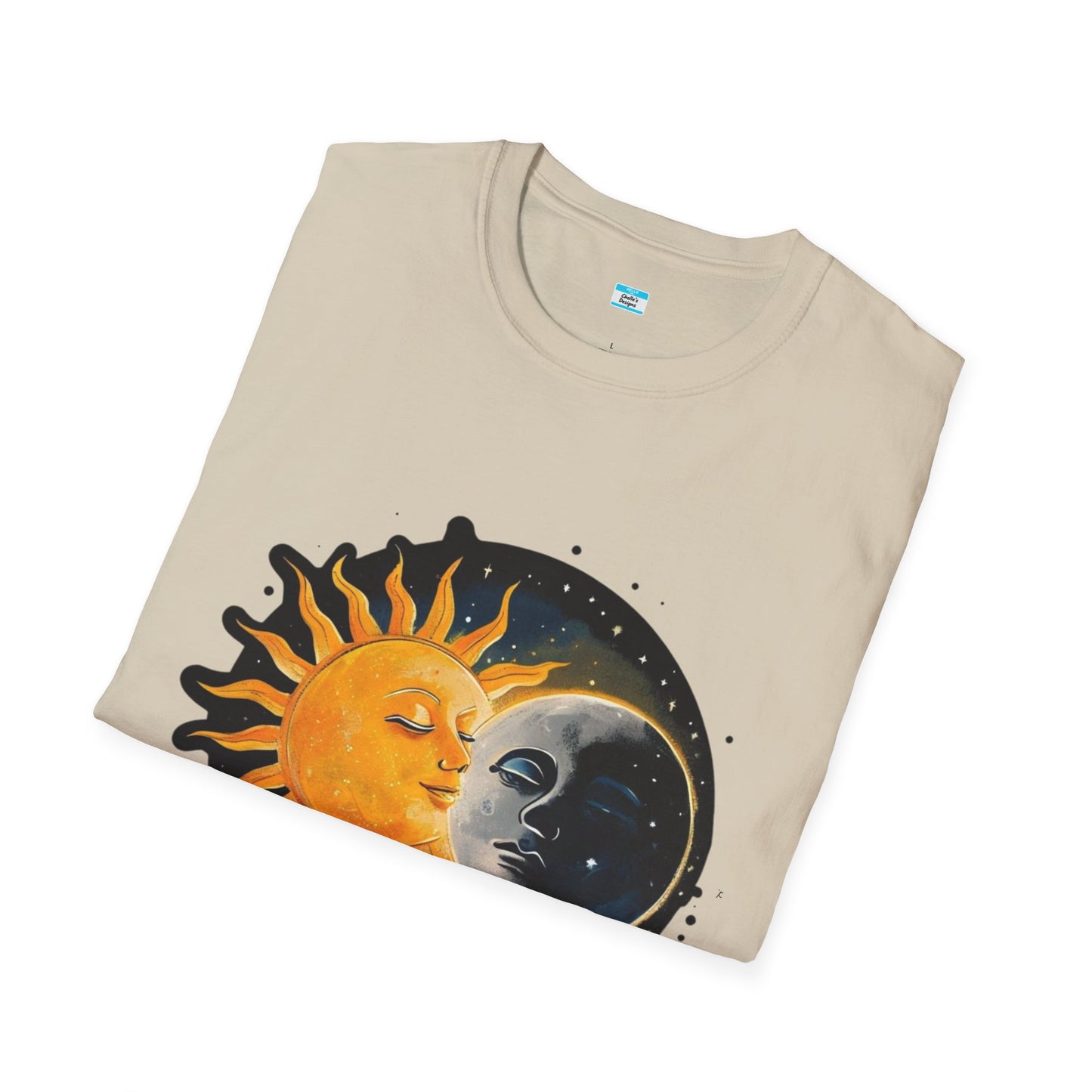 Lunar Kiss T-Shirt β Romantic Sun and Moon Celestial Graphic Tee