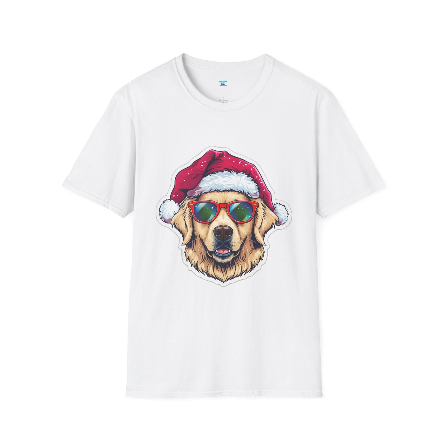 Christmas Dog T-Shirt β Cool Golden Retriever Santa Hat Holiday Tee