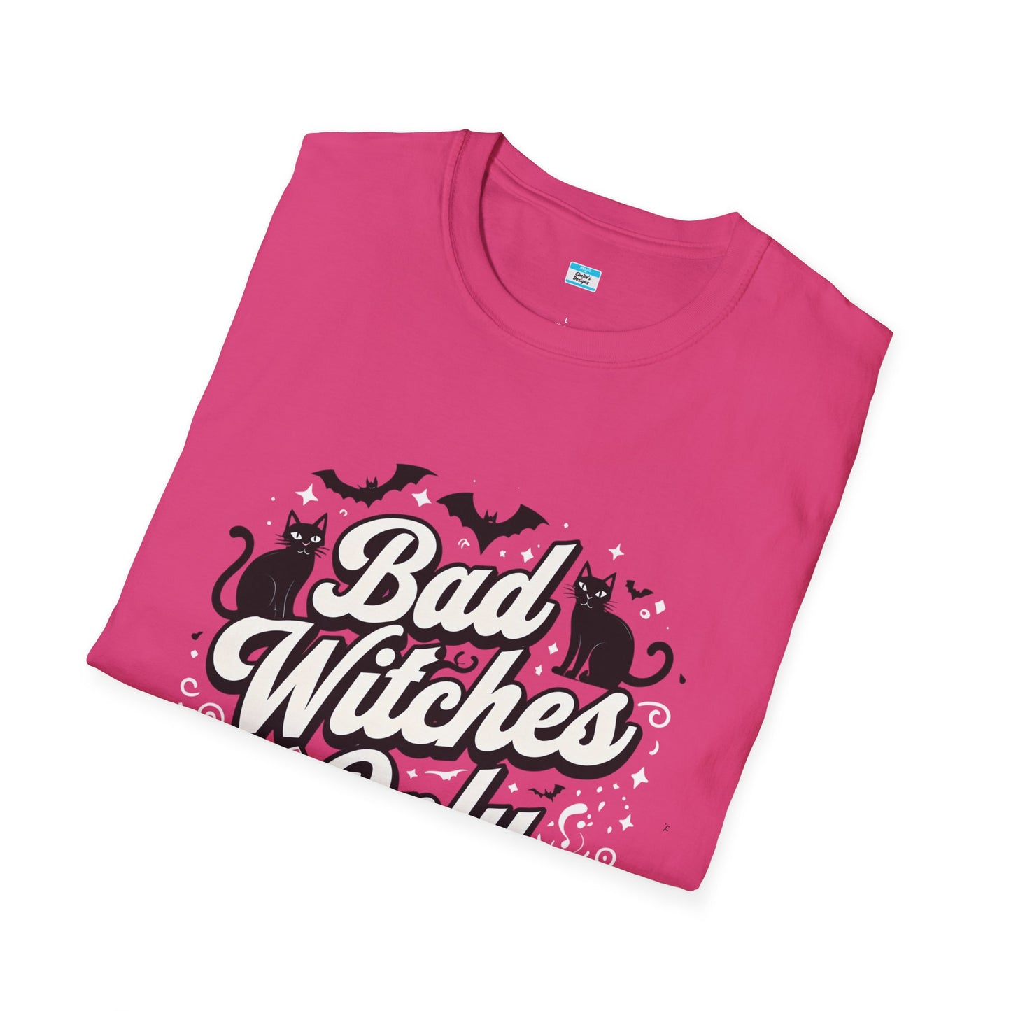 Bad Witches Only T-Shirt – Cute Pink Halloween Witch Graphic Tee