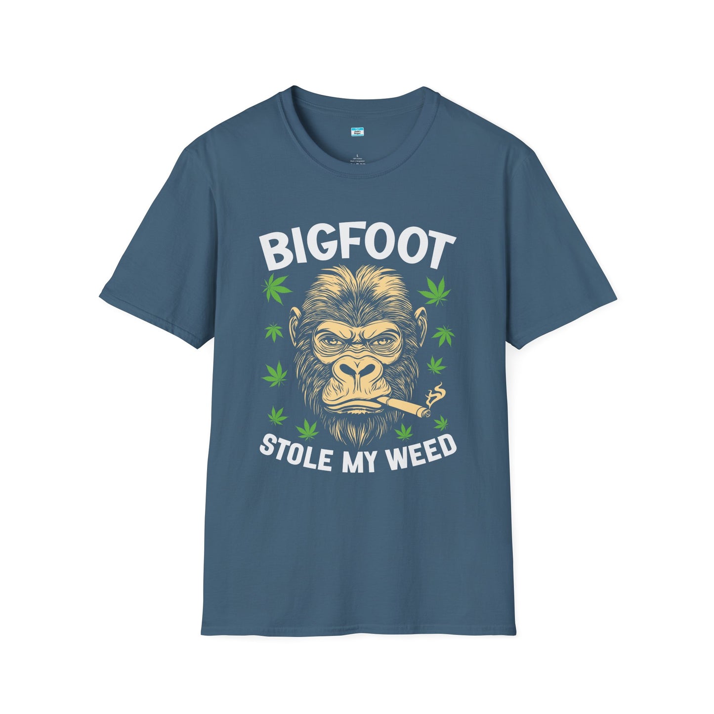 Bigfoot Stole My Weed T-Shirt, Funny 420 Sasquatch Humor Tee