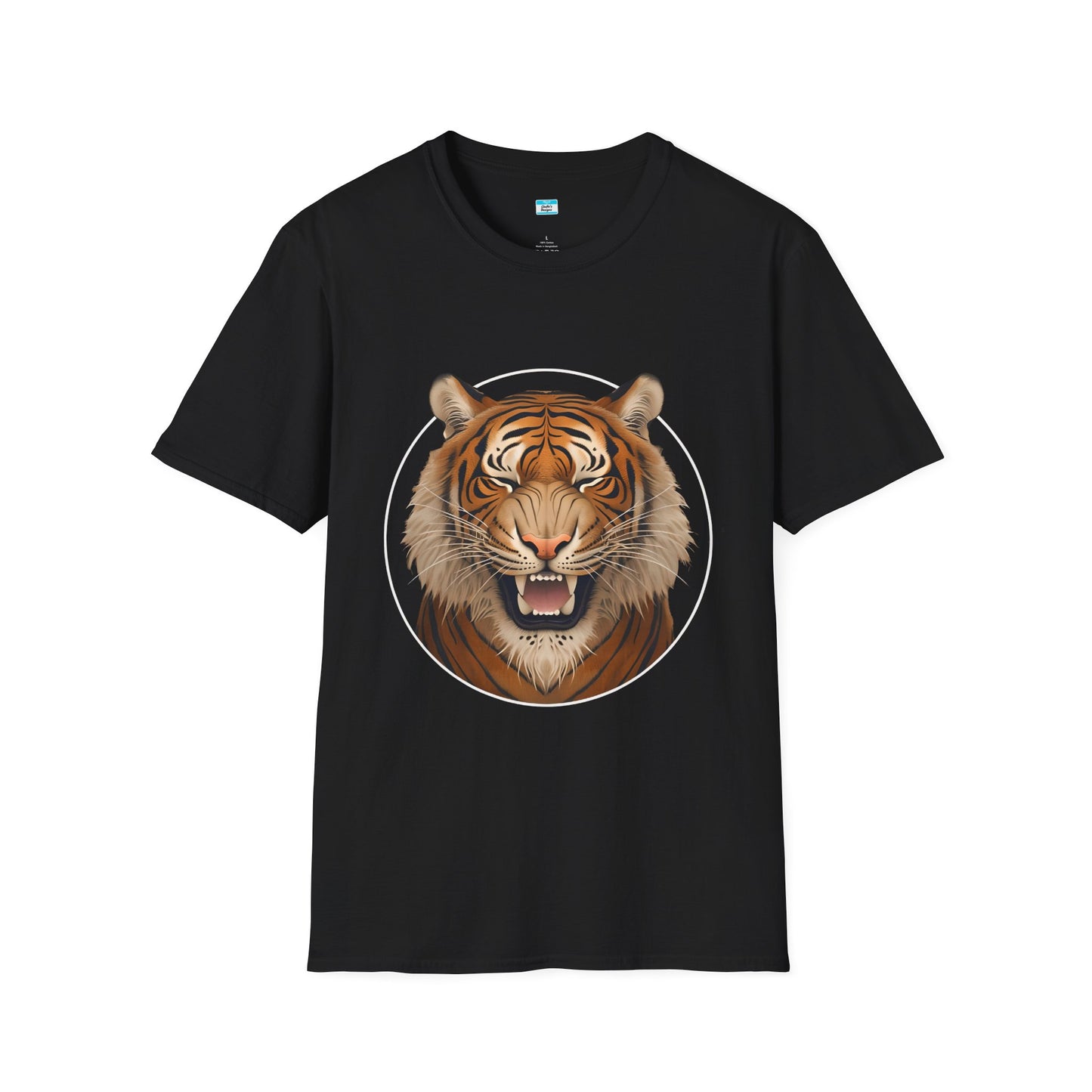 Roaring Tiger Face Graphic T-Shirt – Bold Wild Jungle Animal Tee for Men & Women