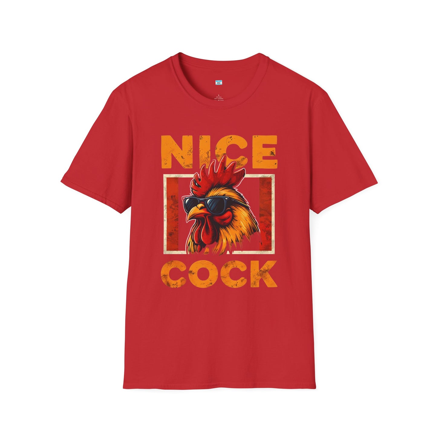 Nice Cock T-Shirt – Funny Rooster Graphic Tee, Farm Animal Humor Shirt