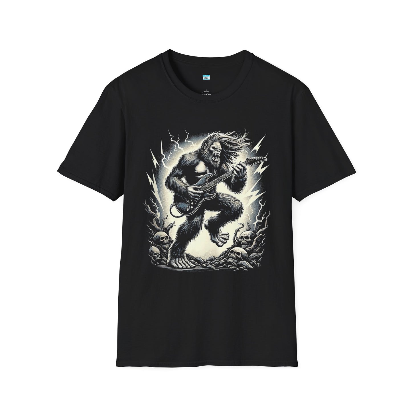 Metal Bigfoot T-Shirt β Funny Sasquatch Playing Guitar Rock Tee