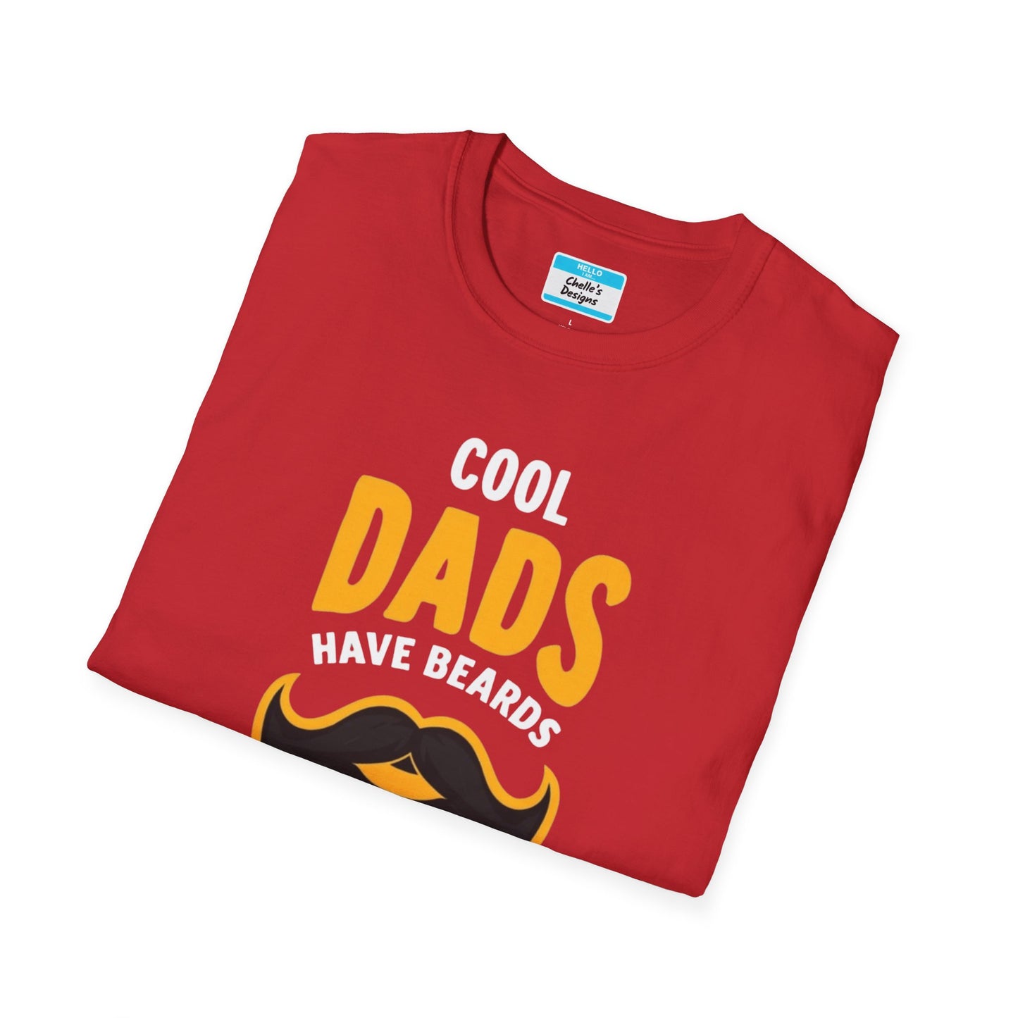 Cool Dads Have Black Beards T-Shirt | Funny Father’s Day Gift Beard Graphic Tee