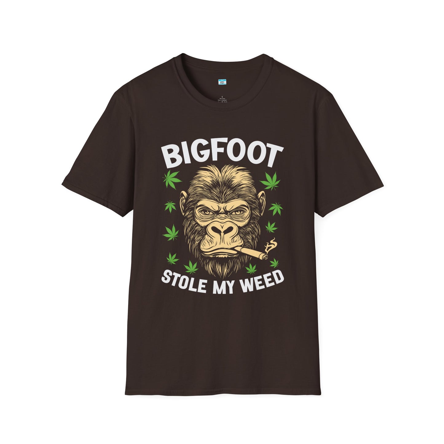 Bigfoot Stole My Weed T-Shirt, Funny 420 Sasquatch Humor Tee