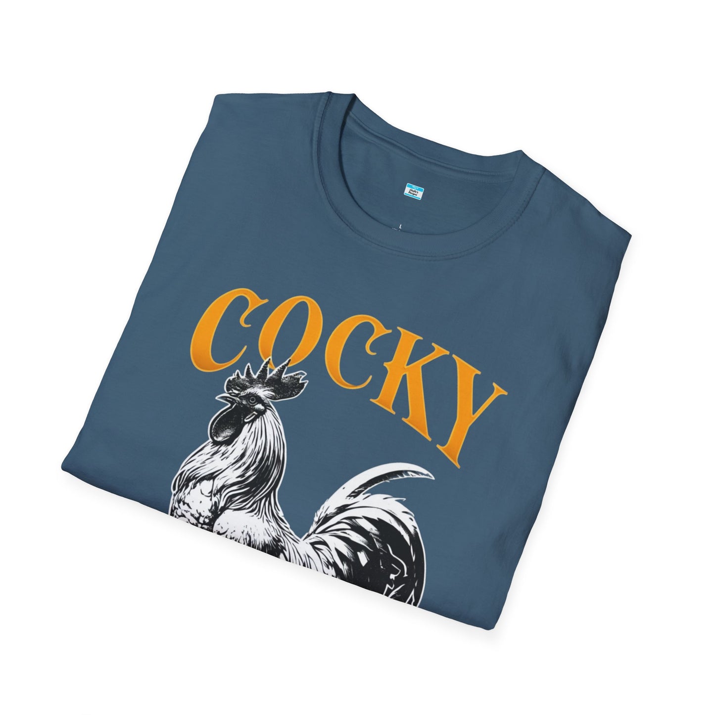 Cocky Rooster T-Shirt – Funny Farm Animal Graphic Tee, Bold Chicken Humor Shirt