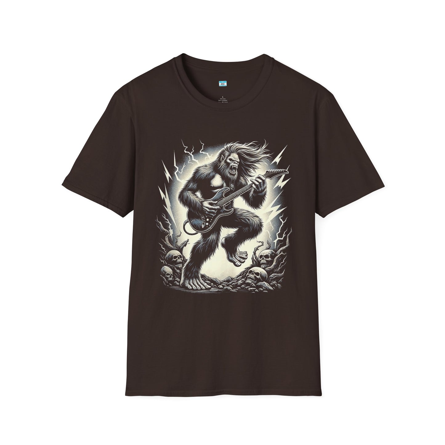 Metal Bigfoot T-Shirt β Funny Sasquatch Playing Guitar Rock Tee