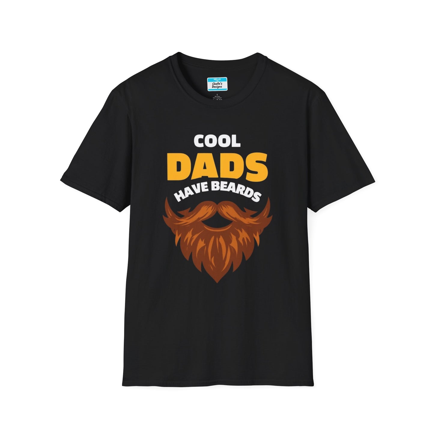 Cool Dads Have Brown Beards T-Shirt | Funny Father’s Day Gift Beard Graphic Tee