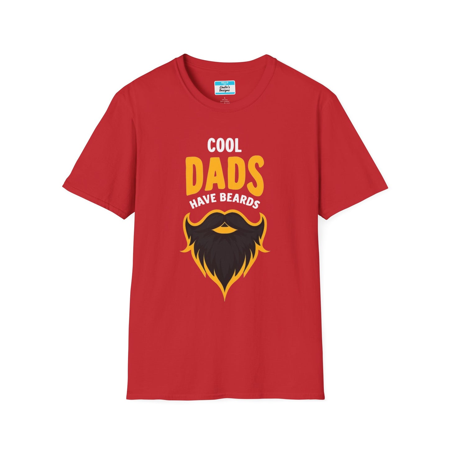 Cool Dads Have Black Beards T-Shirt | Funny Father’s Day Gift Beard Graphic Tee