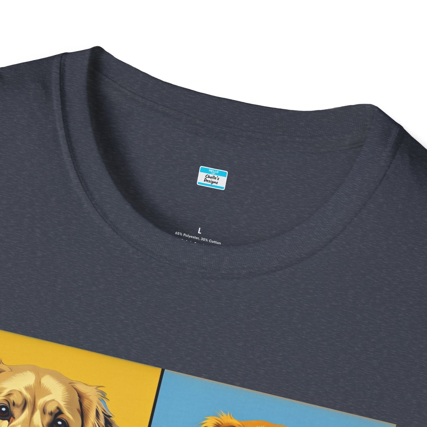 Pop Art Dog T-Shirt – Colorful Golden Retriever Graphic Tee for Dog Lovers