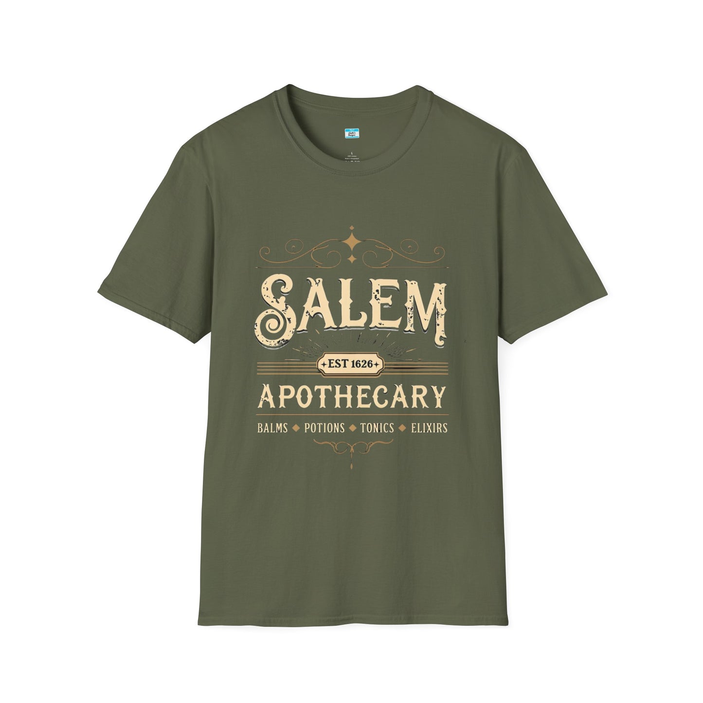 Salem Apothecary T-Shirt β Vintage Witchy Halloween Tee | Potions, Elixirs & Magic Design