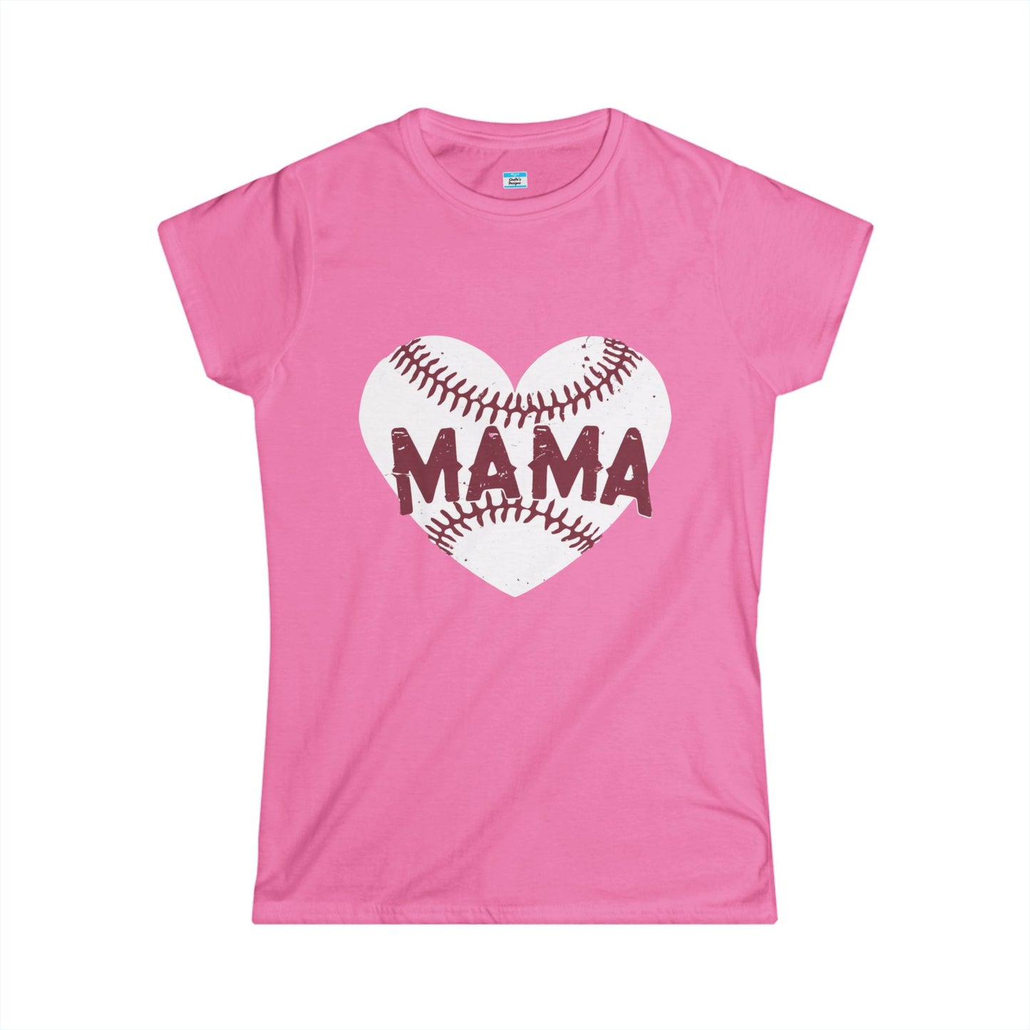 Baseball Mama T-Shirt β Heart Baseball Sports Mom Tee
