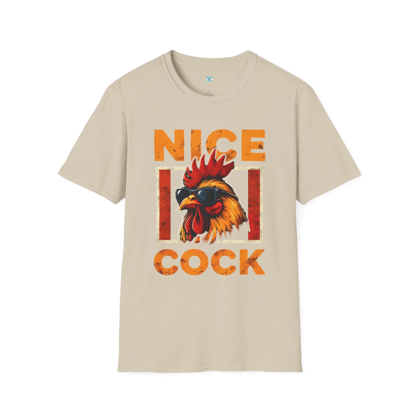 Nice Cock T-Shirt – Funny Rooster Graphic Tee, Farm Animal Humor Shirt