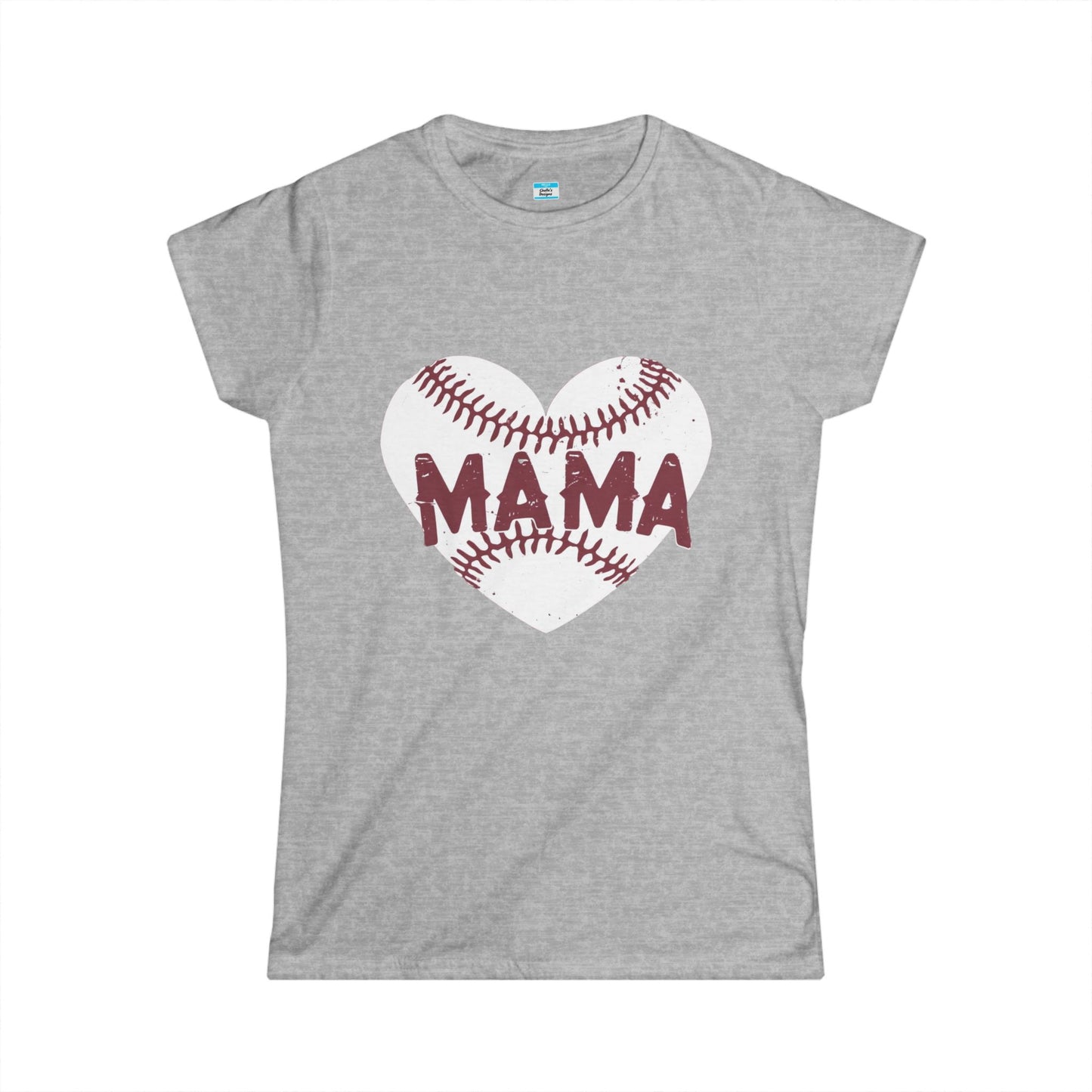 Baseball Mama T-Shirt β Heart Baseball Sports Mom Tee
