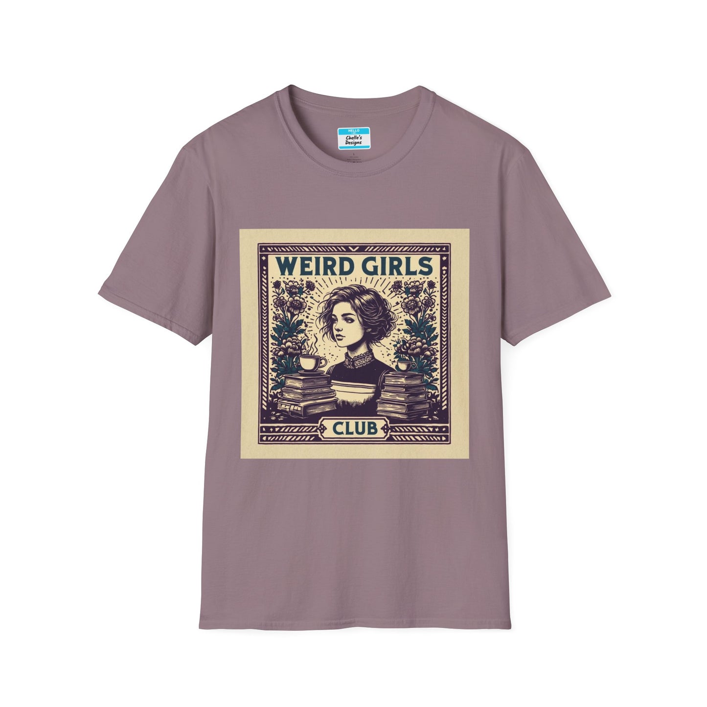 Weird Girls Club T-Shirt | Aesthetic Vintage Book Lover Graphic Tee for Women