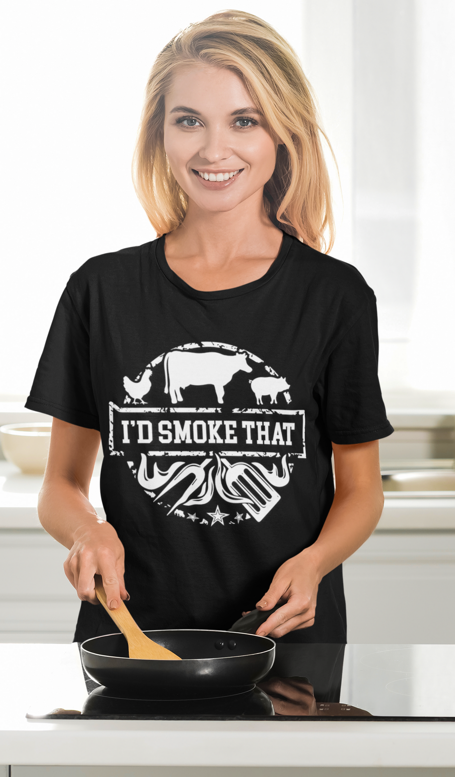 I’d Smoke That BBQ Shirt | Funny Smoker Grill Tee | Pitmaster Meat Lover Shirt