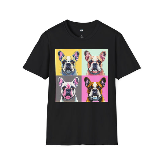 Pop Art French Bulldog T-Shirt – Colorful Frenchie Lover Graphic Tee