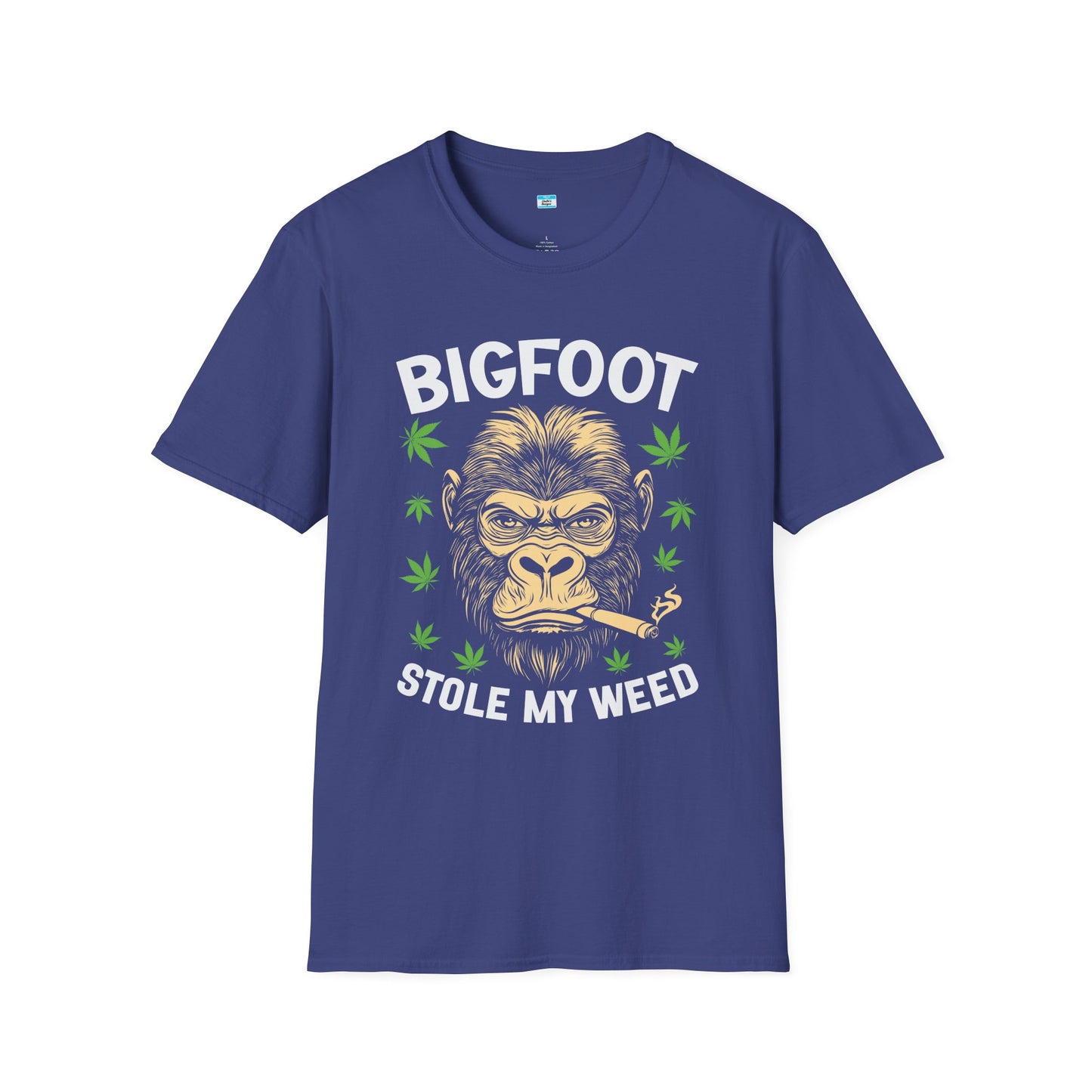 Bigfoot Stole My Weed T-Shirt, Funny 420 Sasquatch Humor Tee