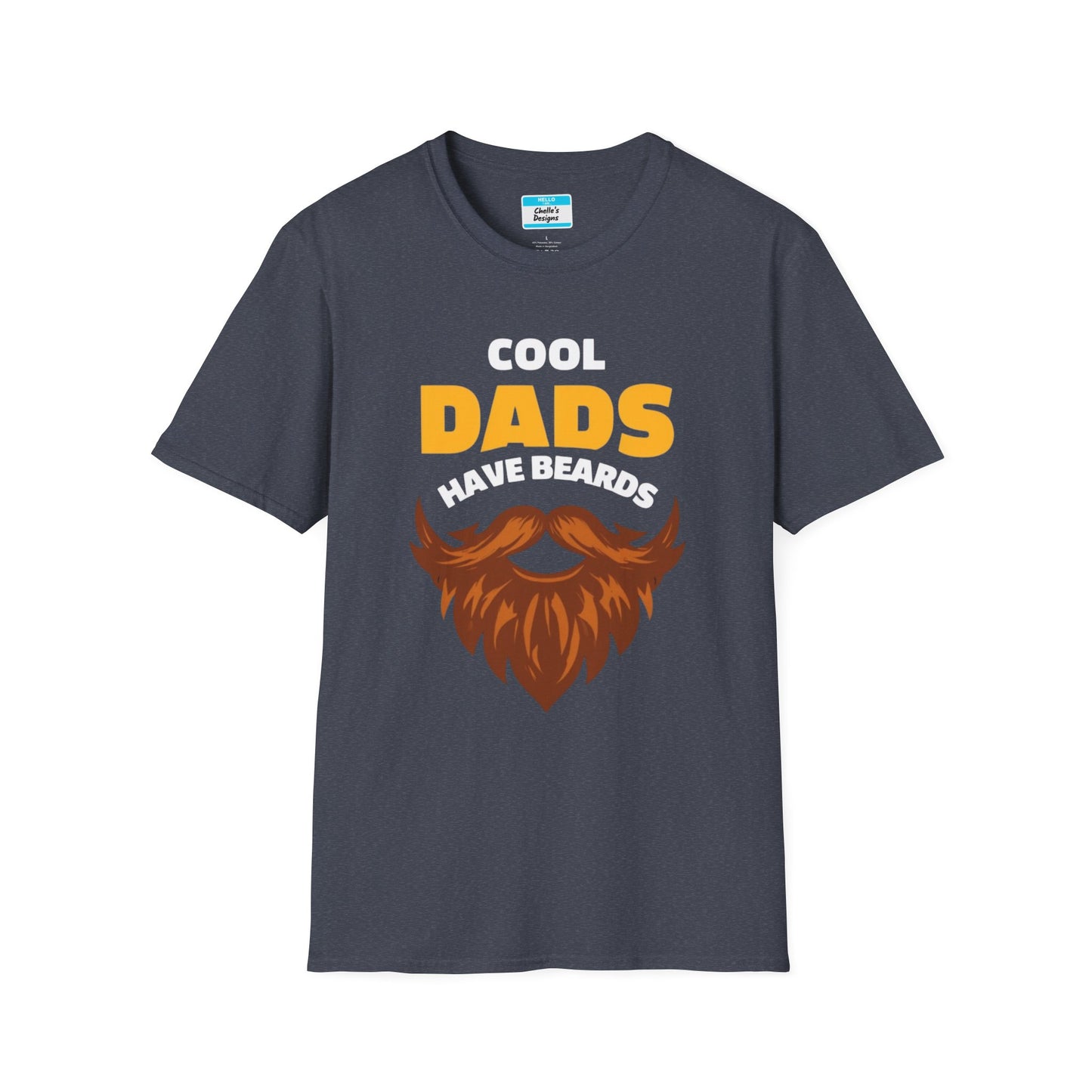 Cool Dads Have Brown Beards T-Shirt | Funny Father’s Day Gift Beard Graphic Tee
