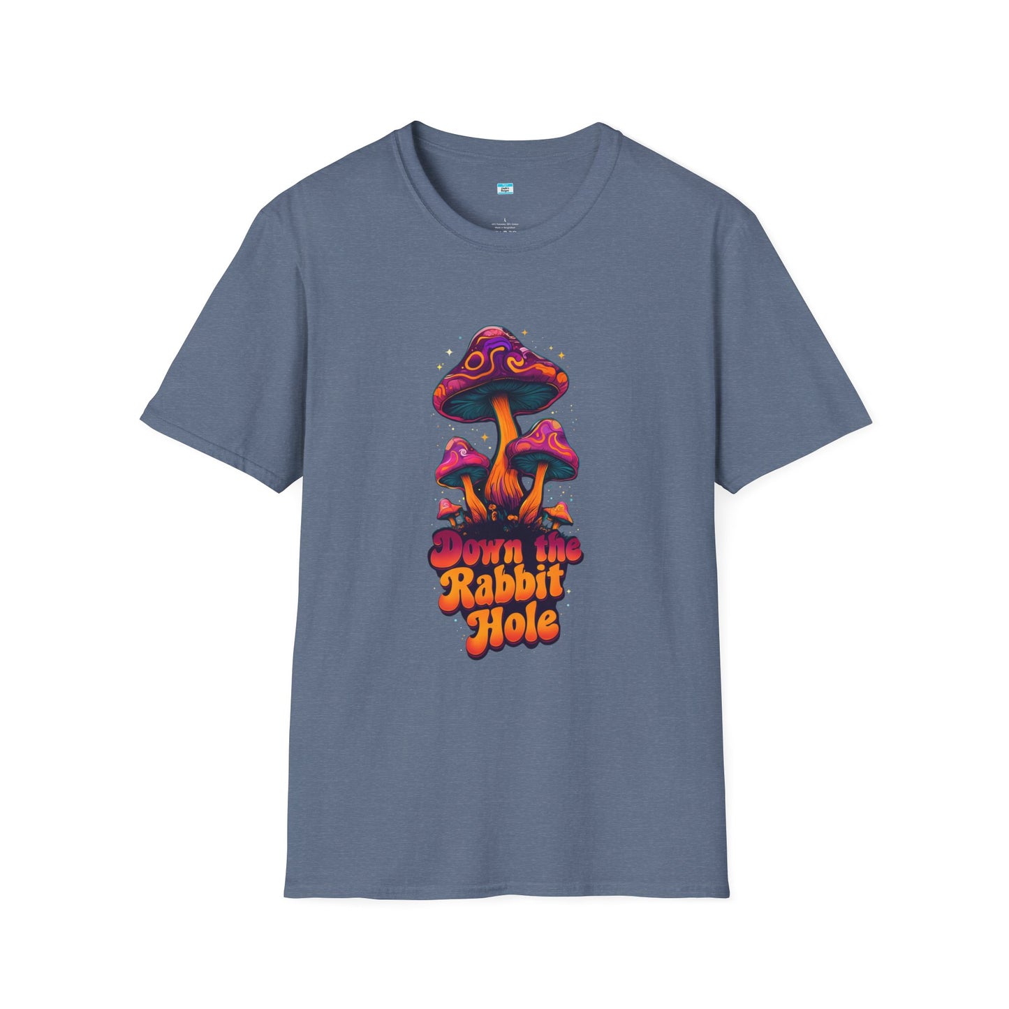 Down the Rabbit Hole T-Shirt – Trippy Psychedelic Mushroom Graphic Tee