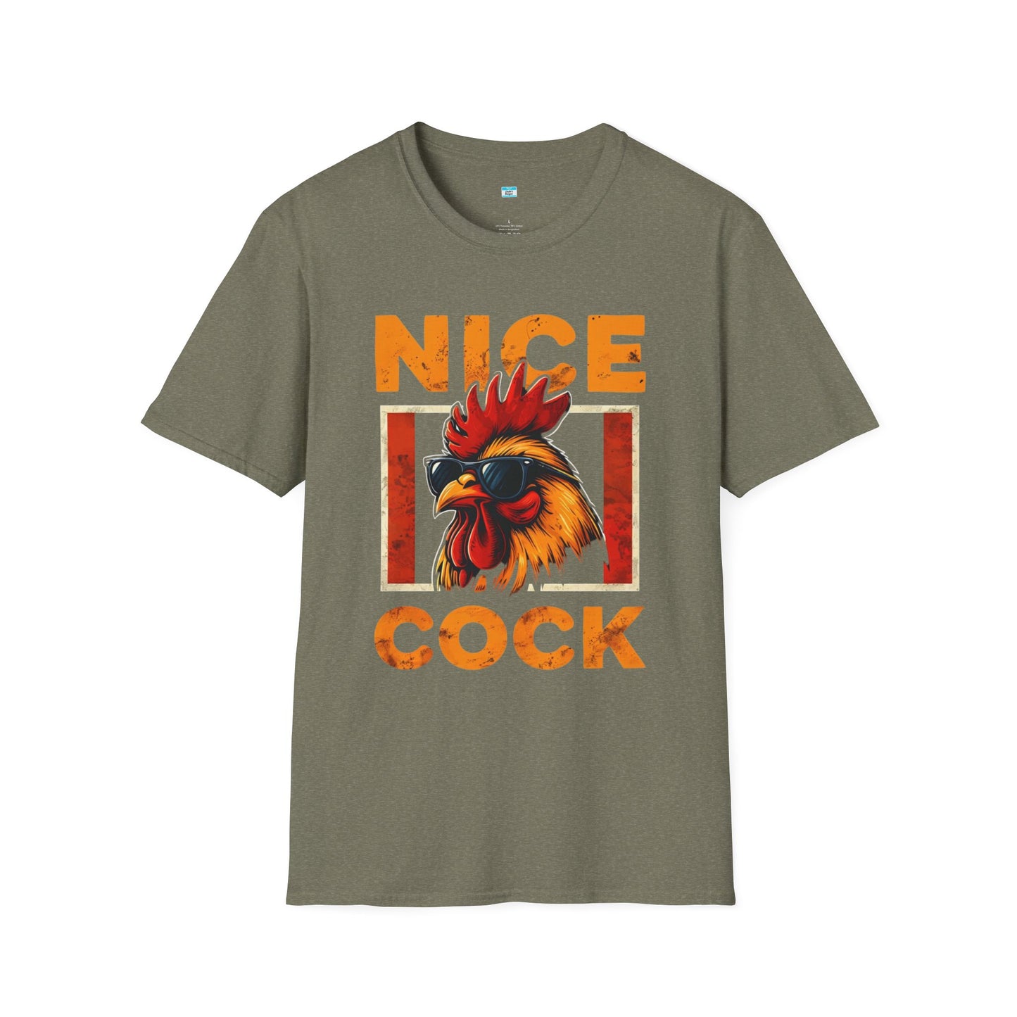 Nice Cock T-Shirt – Funny Rooster Graphic Tee, Farm Animal Humor Shirt