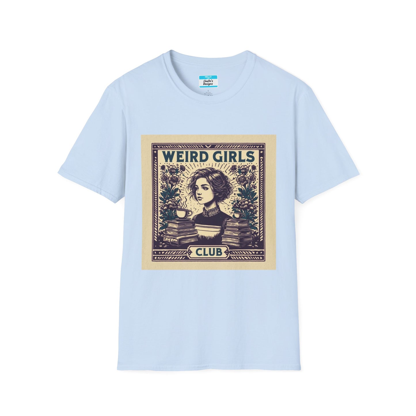 Weird Girls Club T-Shirt | Aesthetic Vintage Book Lover Graphic Tee for Women