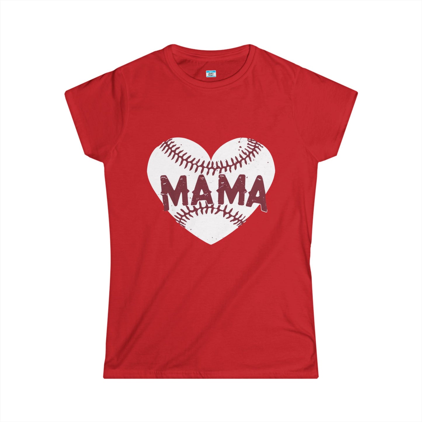 Baseball Mama T-Shirt β Heart Baseball Sports Mom Tee