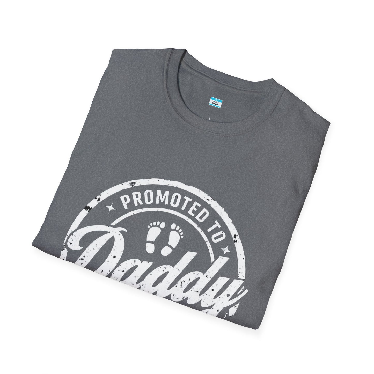 Promoted to Daddy Est. 2025 T-Shirt – New Dad Gift, First Father’s Day Tee, Best Dad Ever Shirt