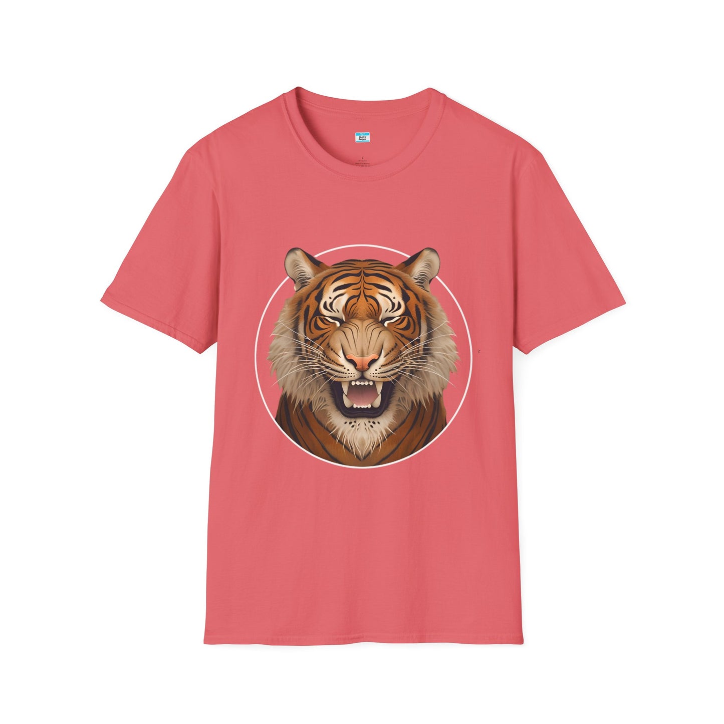 Roaring Tiger Face Graphic T-Shirt – Bold Wild Jungle Animal Tee for Men & Women