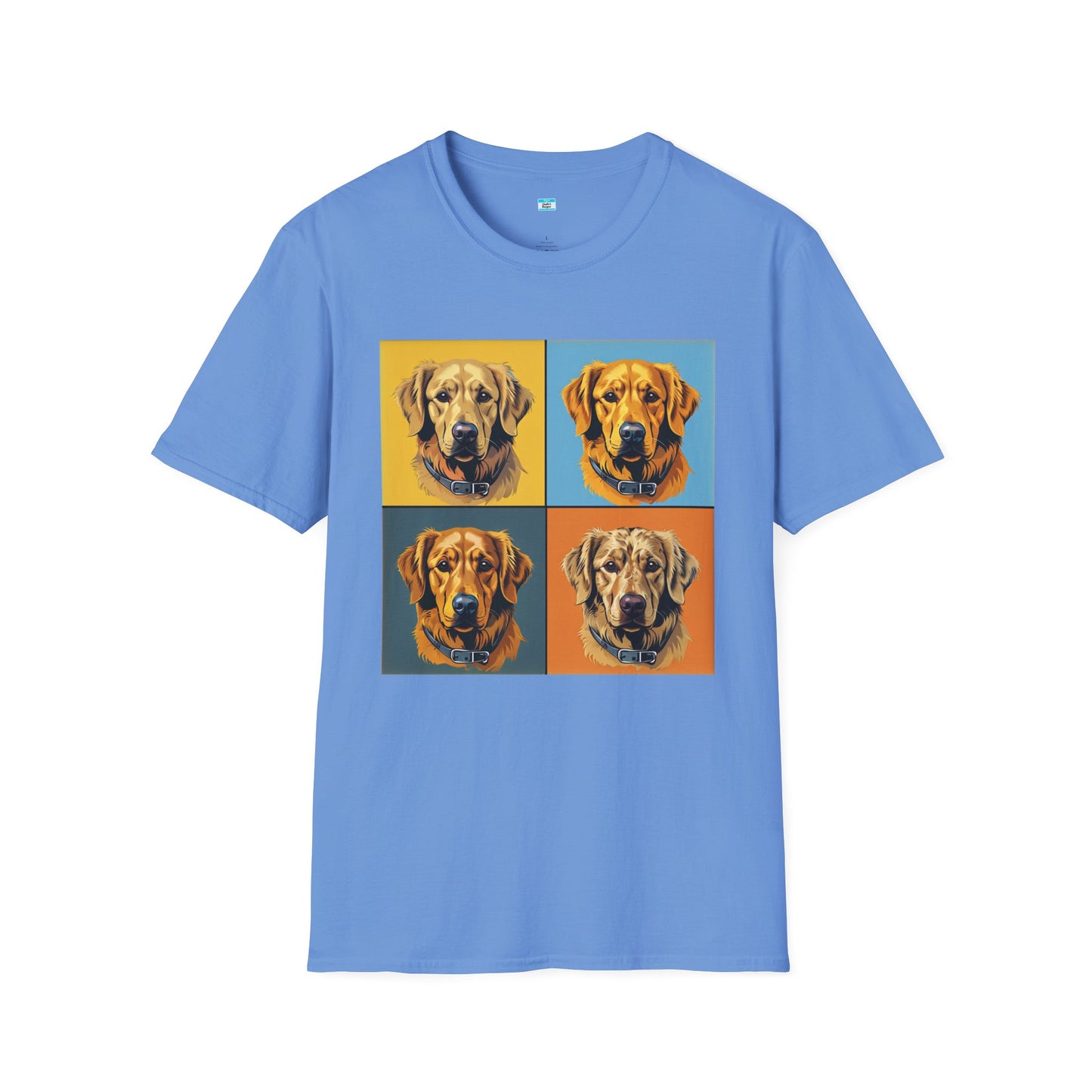 Pop Art Dog T-Shirt – Colorful Golden Retriever Graphic Tee for Dog Lovers
