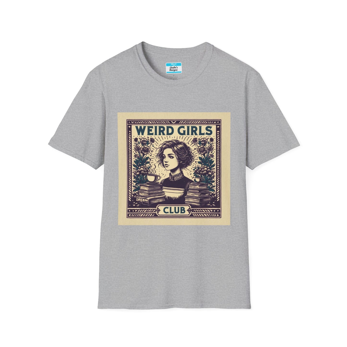Weird Girls Club T-Shirt | Aesthetic Vintage Book Lover Graphic Tee for Women