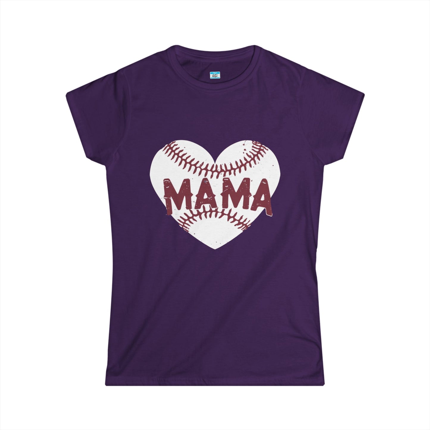 Baseball Mama T-Shirt β Heart Baseball Sports Mom Tee