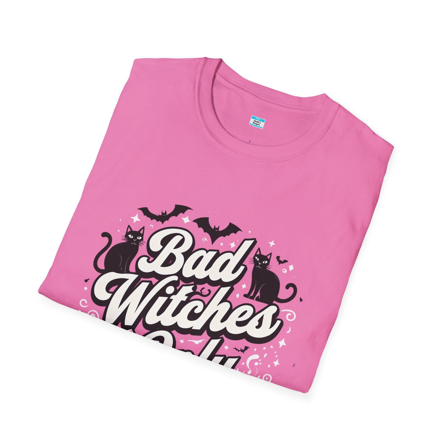 Bad Witches Only T-Shirt – Cute Pink Halloween Witch Graphic Tee