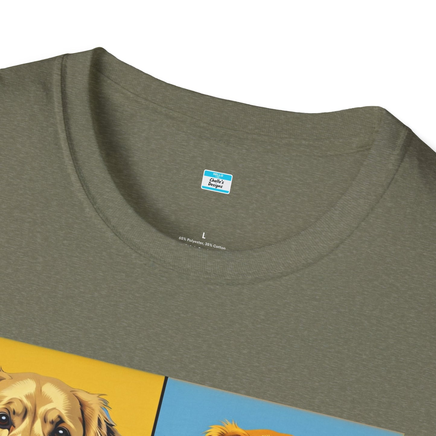 Pop Art Dog T-Shirt – Colorful Golden Retriever Graphic Tee for Dog Lovers